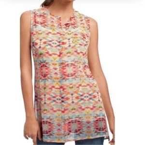 Cabi size L summer sleeveless blouse!  Like new! Southwest, colorful, flattering